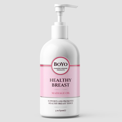 Design design a classy, bold healthy breast massage oil label di ilonaGi