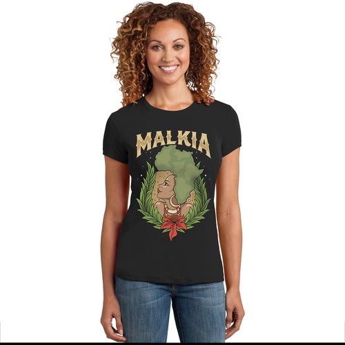 African Diaspora "QUEEN" Dialect T-Shirt Design Design by alsaki_design