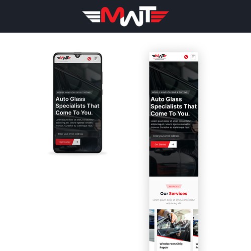 Design a clean and modern service based website home page Design by WebNest™