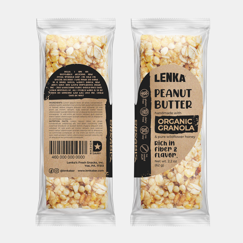 Craft Granola Bar Packaging for Millennials Design by Aysham Ismayil