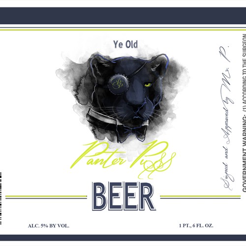 "Panther Piss" BEER Label - GuaranteedWinner - Blind, not private.   Get Pissed!   Design by Suxzero