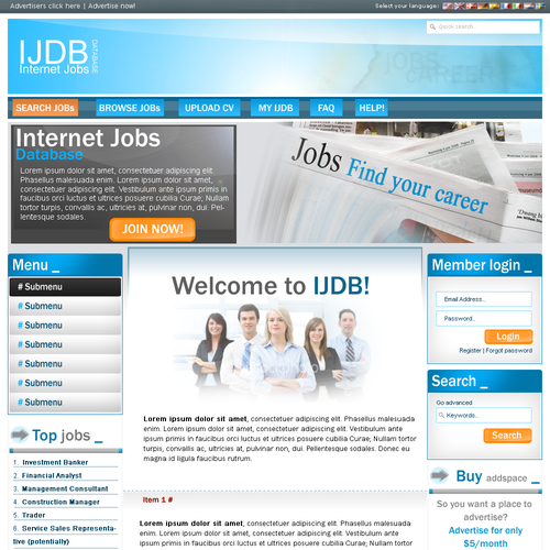 Design di www.ijdb.co.uk site design ! di Uptown