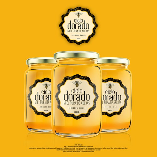 Crea logo y etiqueta con estylo sicodelico nueva marca de miel 