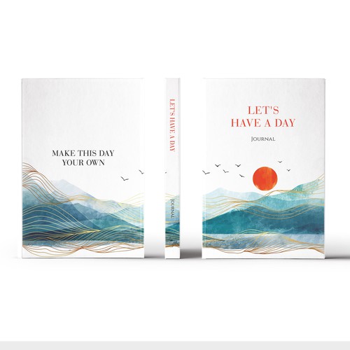 Minimalistic pinterest vibe for a self help journal cover Design by Trivuj