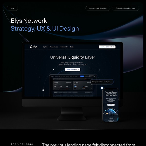 Elys Network Landing Page Rebrand & ReDesign