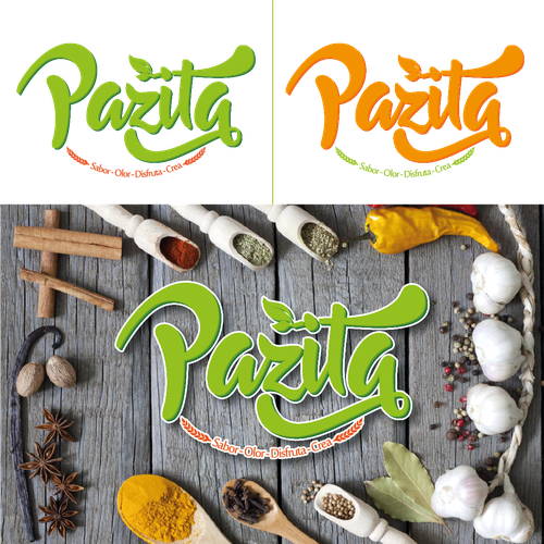 buscando un logo para Pazita, que quiere dar sabor en la cocina Design by DWOLF EG