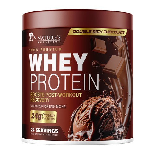 Diseño de Tasty Whey Protein Chocolate Design Needed for Nature's Nutrition de UnderTheSea™