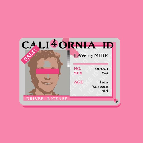 A really bad fake ID, I mean really bad-ontwerp door maciejka