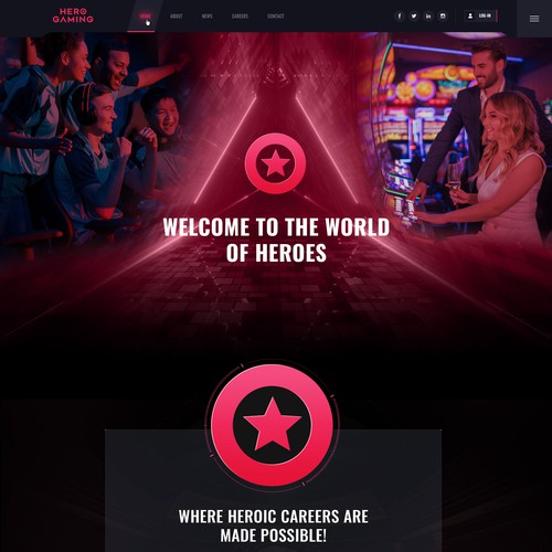 Remake of Hero Gaming current website Design by Smashing Boys