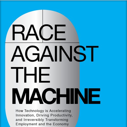 Create a cover for the book "Race Against the Machine" Diseño de dreesus