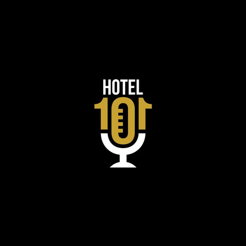 Create a logo for a podcast called - Hotels 101 - incorporate a hotel in the logo Design by Congrats!