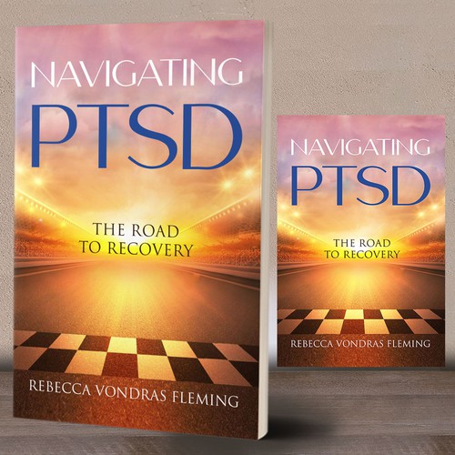 Design a book cover to grab attention for Navigating PTSD: The Road to Recovery Diseño de ^andanGSuhana^