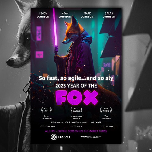 Life360 2023 Year of the Fox Poster Design by MeDesign✦