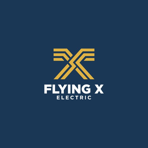 Flying X Electric Logo Design by bo_rad