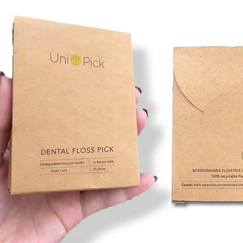 We need a Clean & Minimum design for our first Smart packaging dental floss picks product Design by Lady Goga