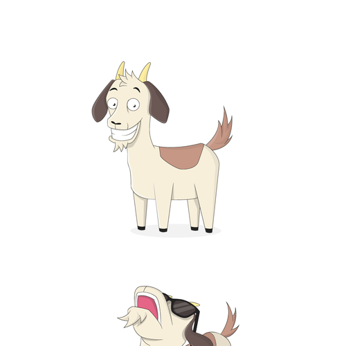 Cute/Funny/Sassy Goat Character(s) 12 Sticker Pack Design von axelander