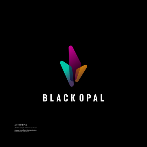 Black Opal - New CBD Hemp Brand-ontwerp door artsigma