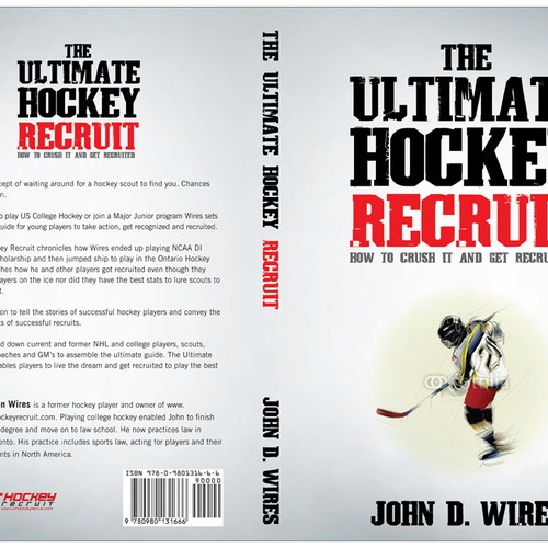 Book Cover for "The Ultimate Hockey Recruit" Design by line14