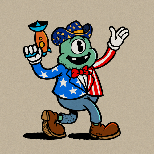 Mascot for Uranus Fudge Factory and General Store Design by Diego Desfase