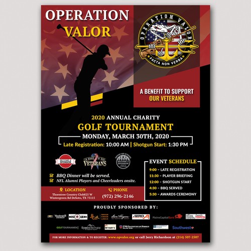 FLYER - Veteran's Charity Golf Tournament Design by Graph Webs