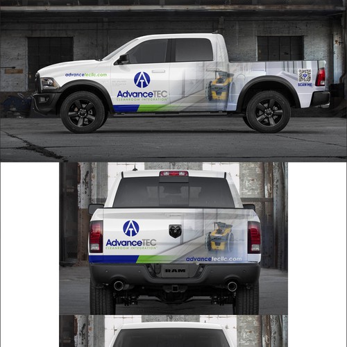 Design a Cutting-Edge, Classy Truck Wrap for AdvanceTEC – Highlighting Innovative Technology Design by dnite