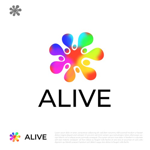 Design Design a logo for a research project called: ALIVE por feliks.id