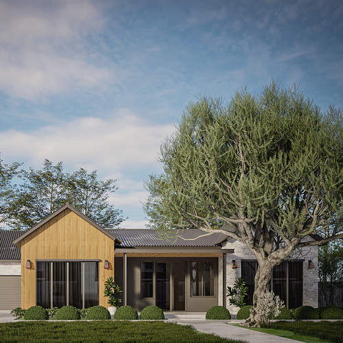 Front elevation of house Design by Muzaena