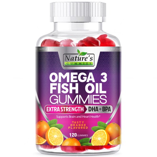 Tasty Omega 3 Fish Oil Gummies Design needed for Nature's Gummies Design réalisé par agooshe