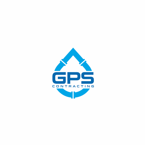 GPS Logo-Sewer and Water Contractor Diseño de DigitArte