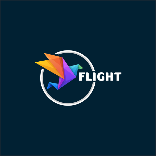 Design by Graphic_C titled "flight bird design origami"