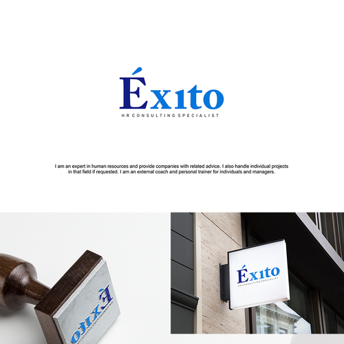 Éxito logo simple but fashionable and descriptive