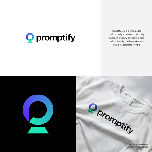 Modern, Simple and Sleek Logo for Promptify.com Design by Kreaton