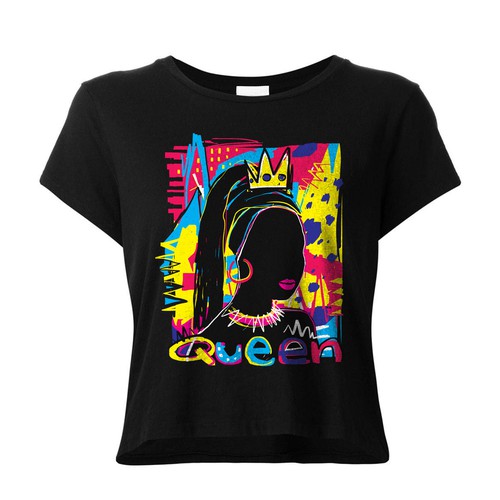 African Diaspora "QUEEN" Dialect T-Shirt Design Design by kngjrmy