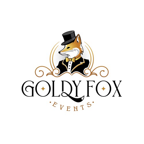 Design a Chic and Stylish Fox Logo for Our Elegant Wedding and Event Rental Business: Goldy Fox Events Design by NewArt777