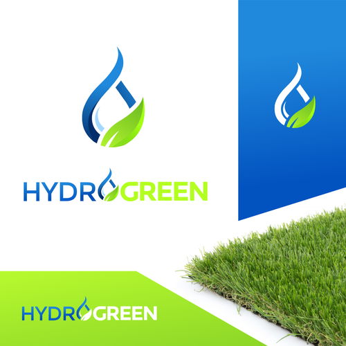 Sleek bold logo for hydroseeding company water droplet/grass Design réalisé par Zaikh Fayçal