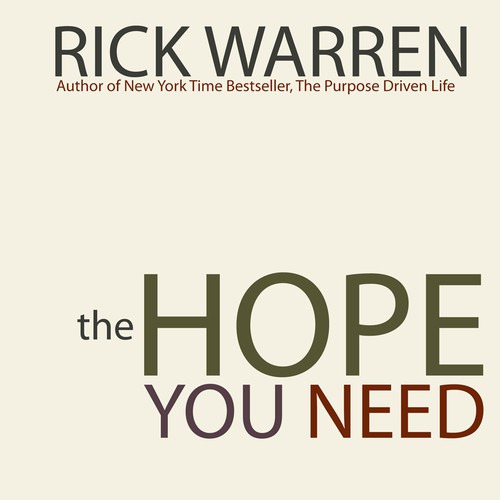 Design Rick Warren's New Book Cover Réalisé par theswizzle