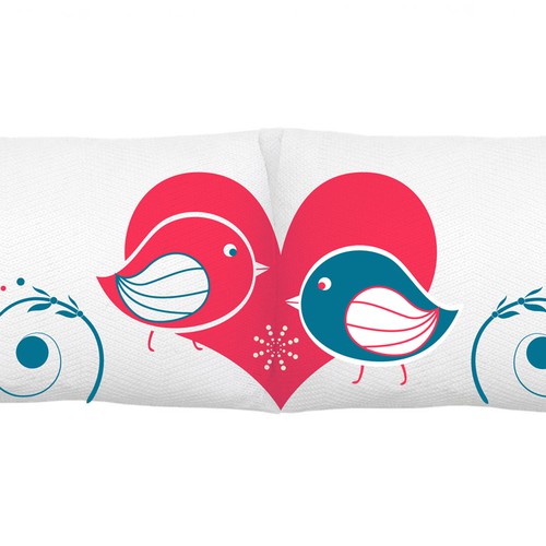 Looking for a creative pillowcase set design "Love Birds" Design by Evangelina