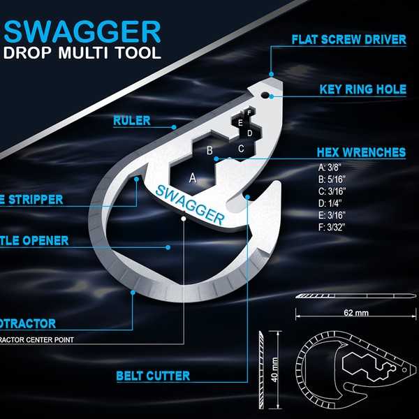 Compact Multi-tool for a Key Chain.