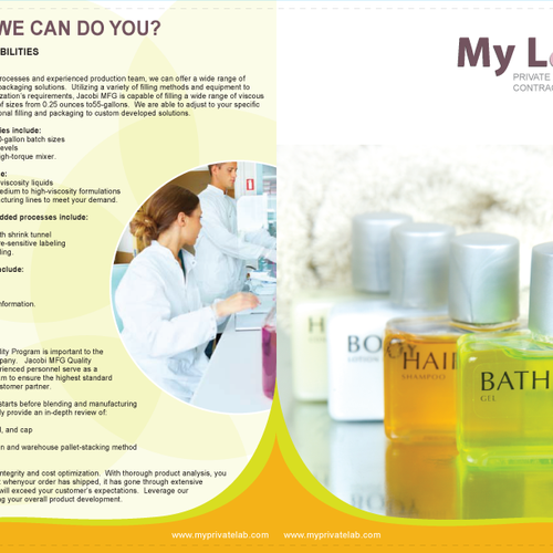 MYLAB Private Label 4 Page Brochure Design por malynho