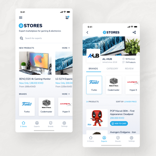 Redesign eStores App Design by RFNco