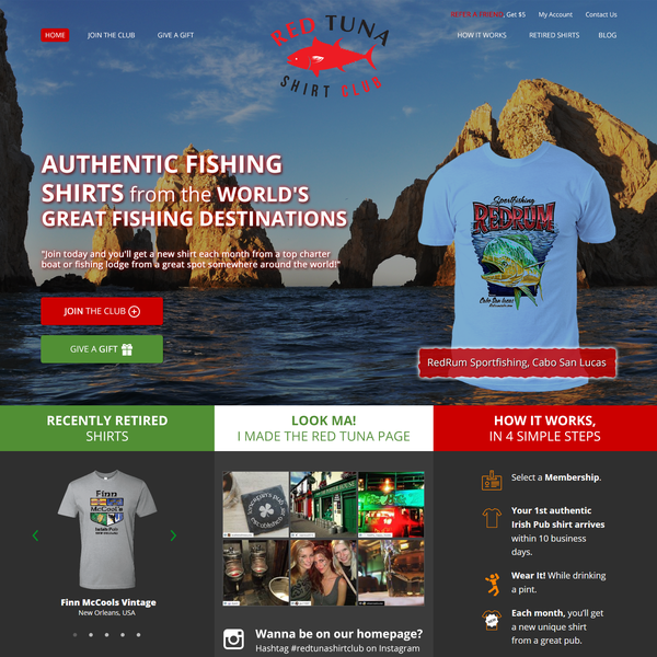 New look for fun, established site Red Tuna Shirt Club - Very Specific Direction! 