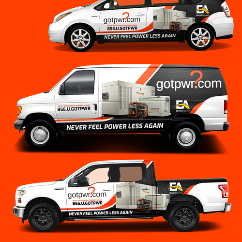 Create a new POWERFUL wrap design for generator company! Design by Artpaper ✪