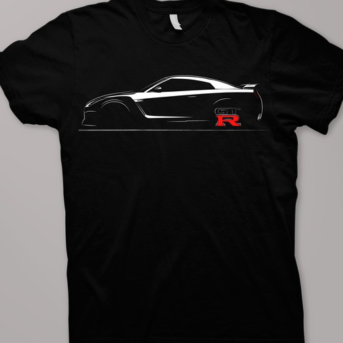 Nissan GTR car Silhouette T-Shirt Design for GillTees.com | T-Shirt ...