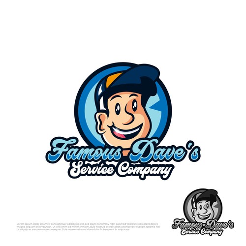 Famous Dave's Service Company Logo Diseño de Pxd.std