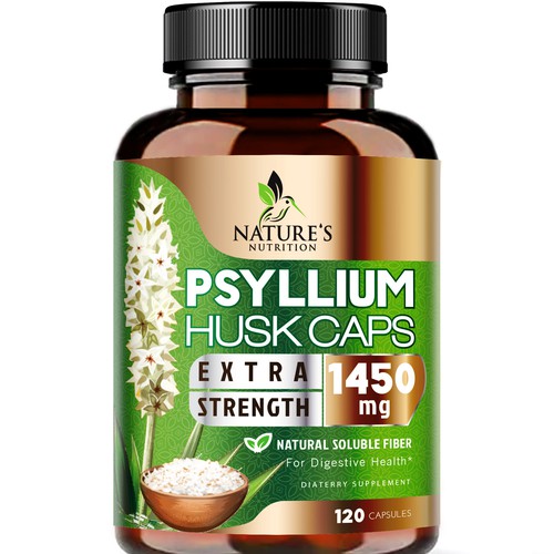 Natural Psyllium Husk Capsules Design needed for Nature's Nutrition Design by agooshe
