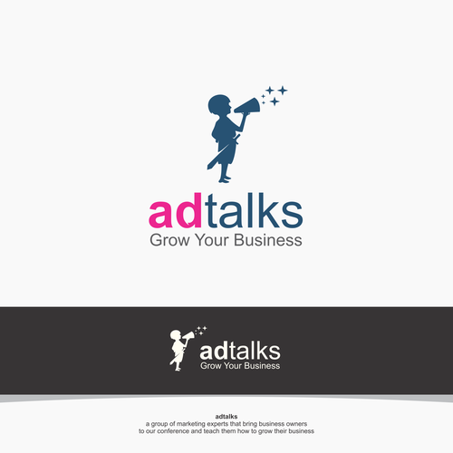 Ad Talks needs a smart logo complementing its Wizard of Ads cousin Design by maneka