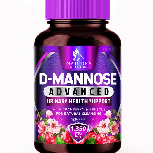 Colorful D-Mannose Design Needed for Nature's Nutrition Design réalisé par agooshe