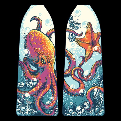 Dragon Boat Paddle Design: Octopus/ Kraken Design by SHREDLINE