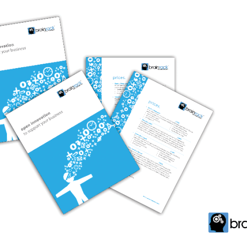 Brochure design for Startup Business: An online Think-Tank Diseño de grafikboy