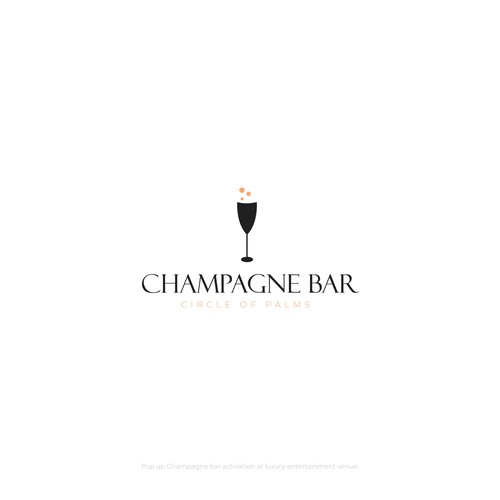 Luxury and modern Champagne Bar logo Design réalisé par Miloš Ostojić